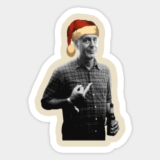 Anthony Bourdain Christmas Party Sticker